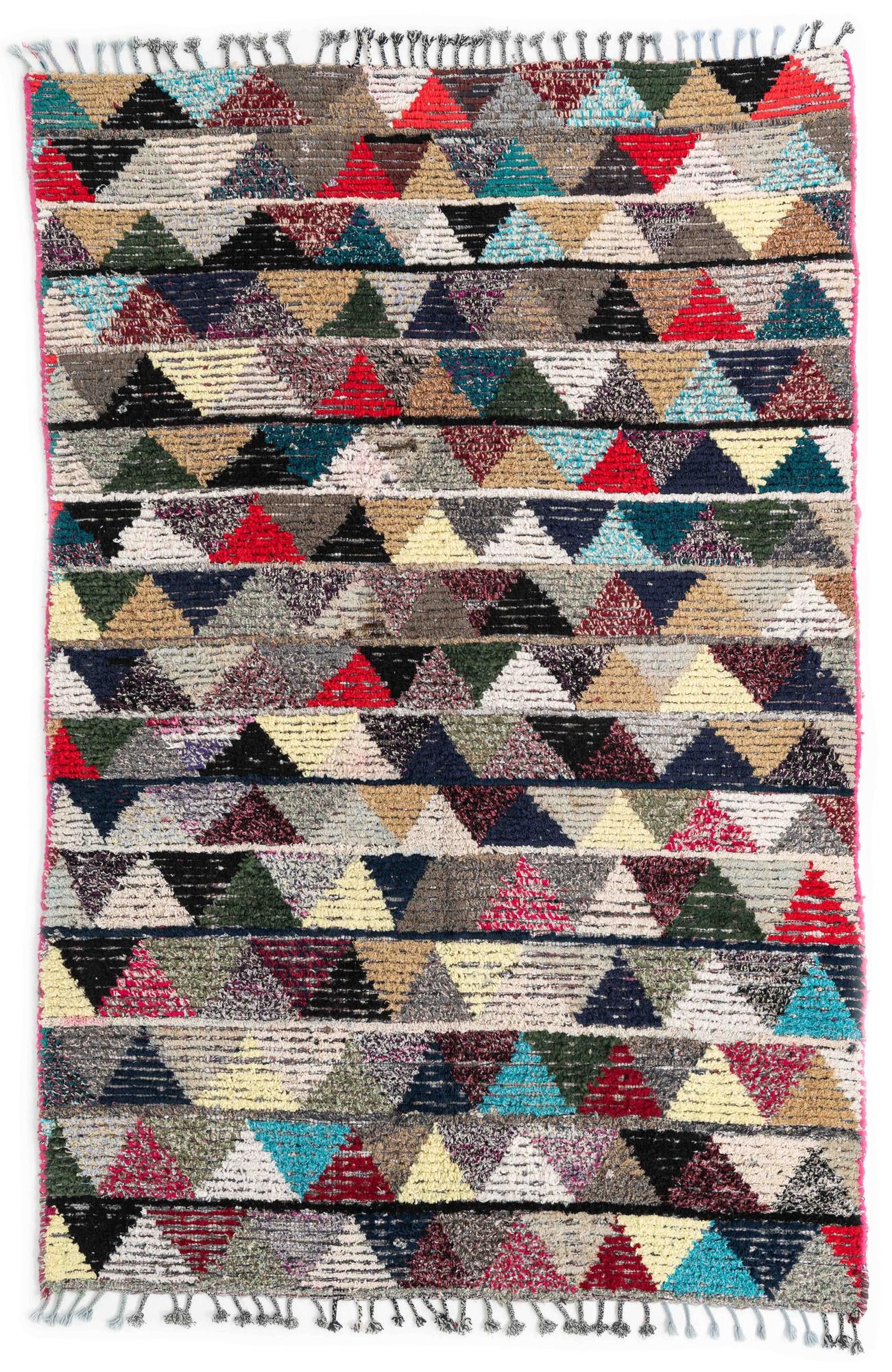 5' 4 x 8' Hand Knotted Moroccan Wool Rug