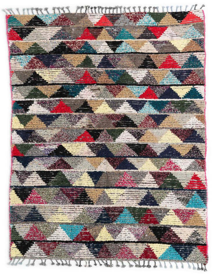Detail image of 5' 4 x 8' Hand Knotted Moroccan Wool Rug
