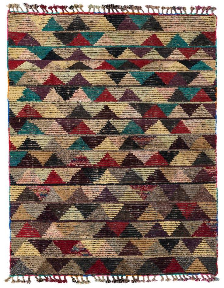 Detail image of 5' x 8' 5 Hand Knotted Moroccan Wool Rug