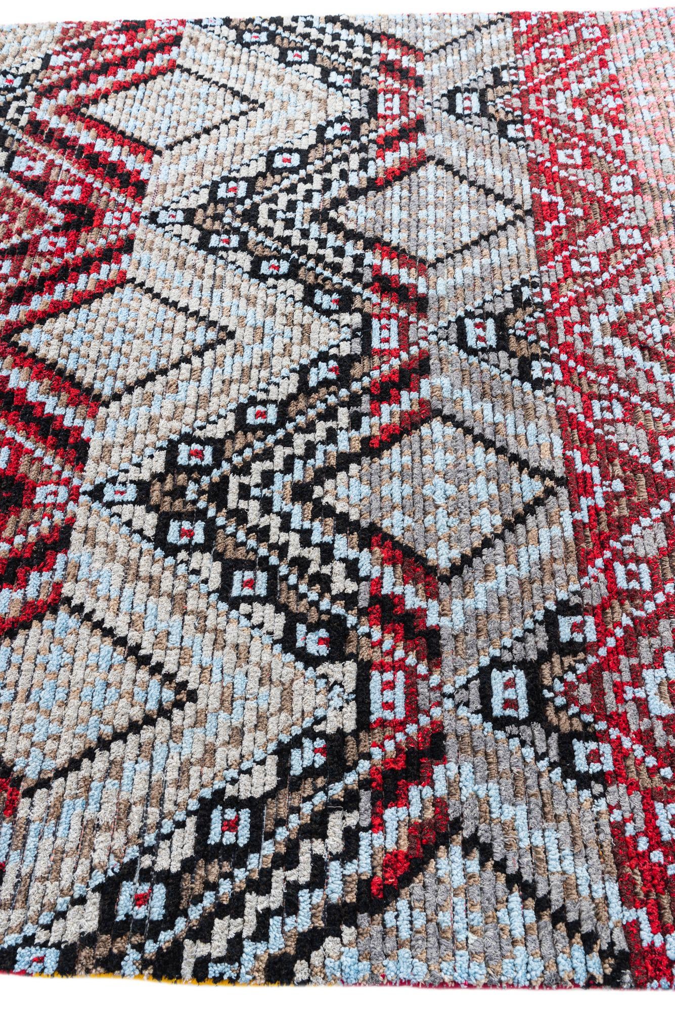 6' 5 x 9' 4 Hand Knotted Moroccan Wool Rug