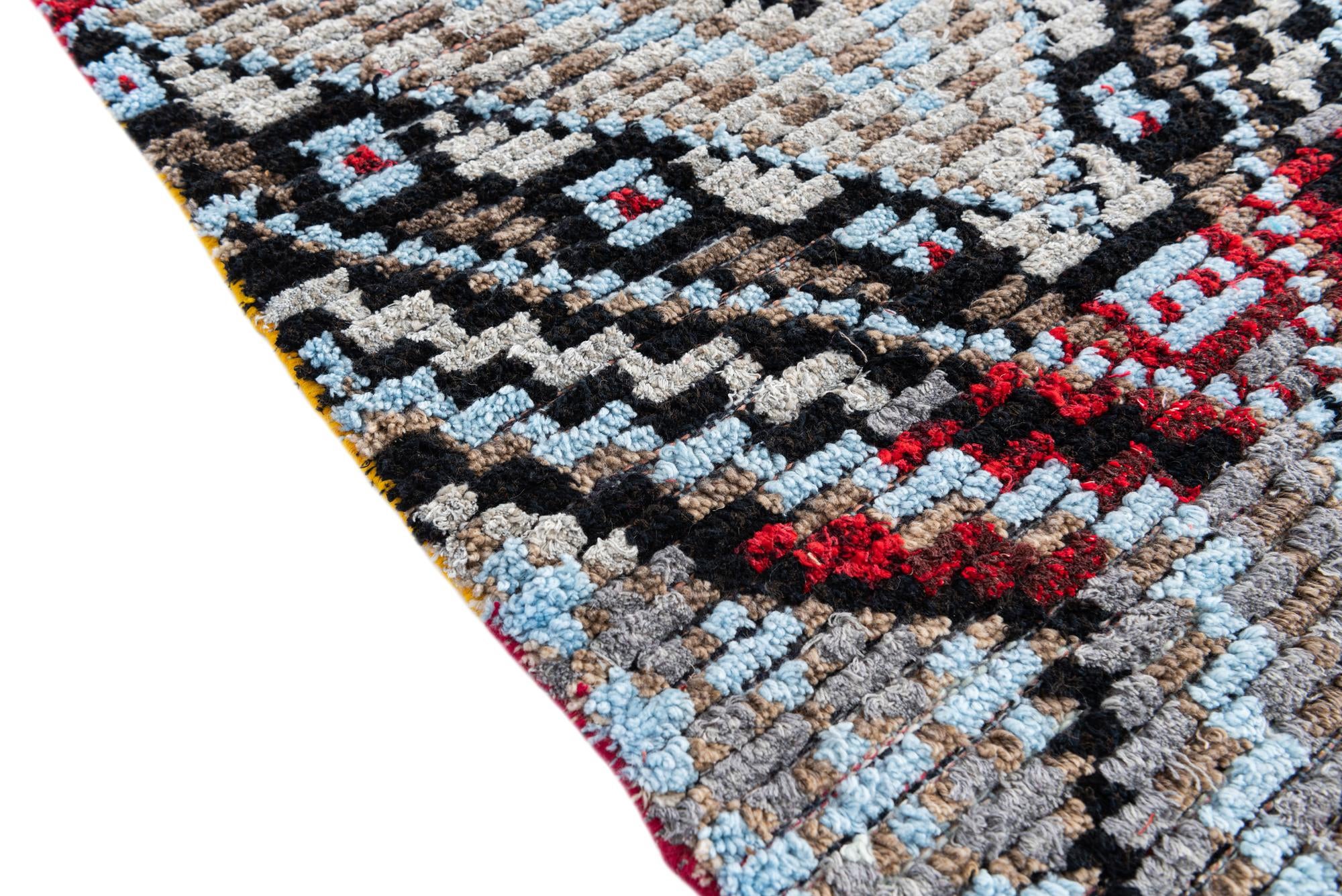6' 5 x 9' 4 Hand Knotted Moroccan Wool Rug