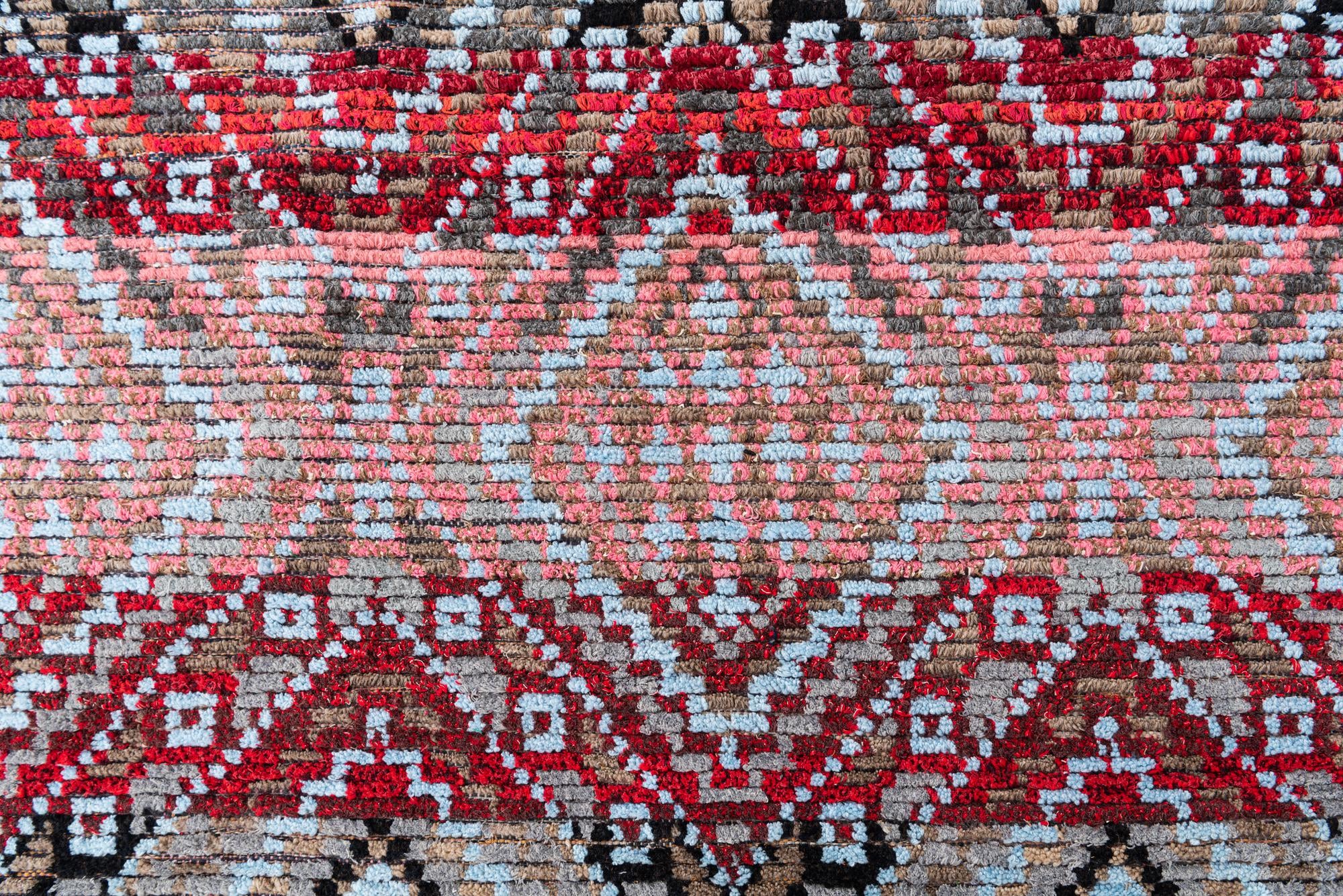 6' 5 x 9' 4 Hand Knotted Moroccan Wool Rug