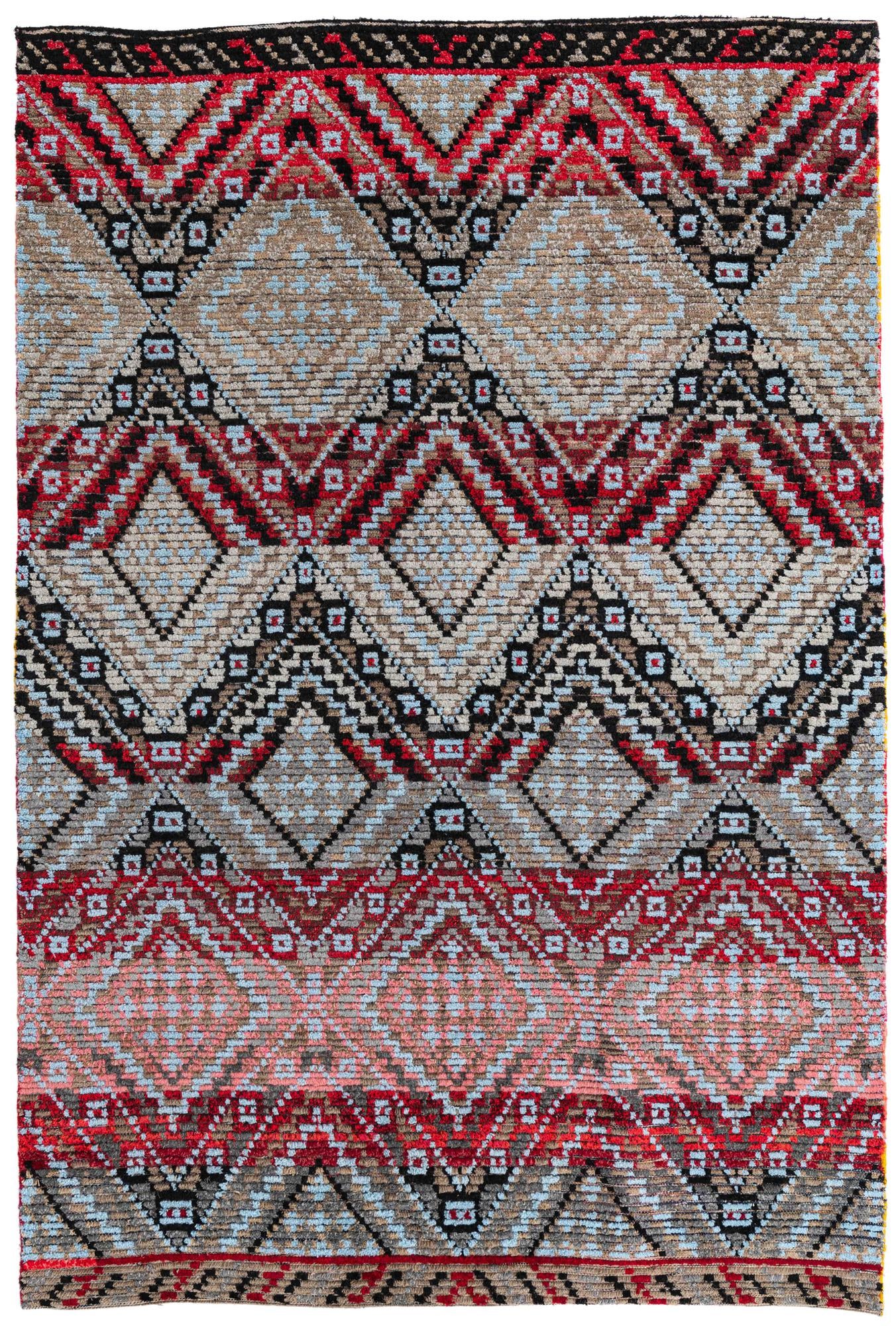6' 5 x 9' 4 Hand Knotted Moroccan Wool Rug