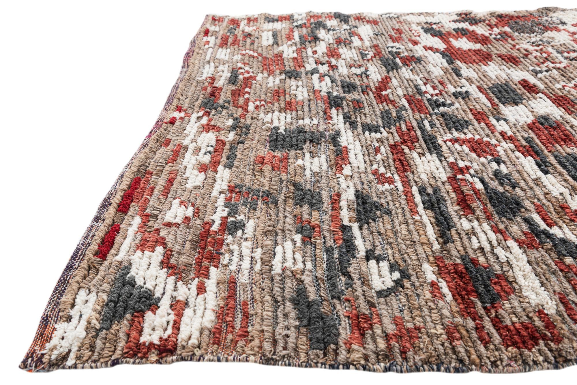 5' 2 x 7' 5 Hand Knotted Moroccan Wool Rug