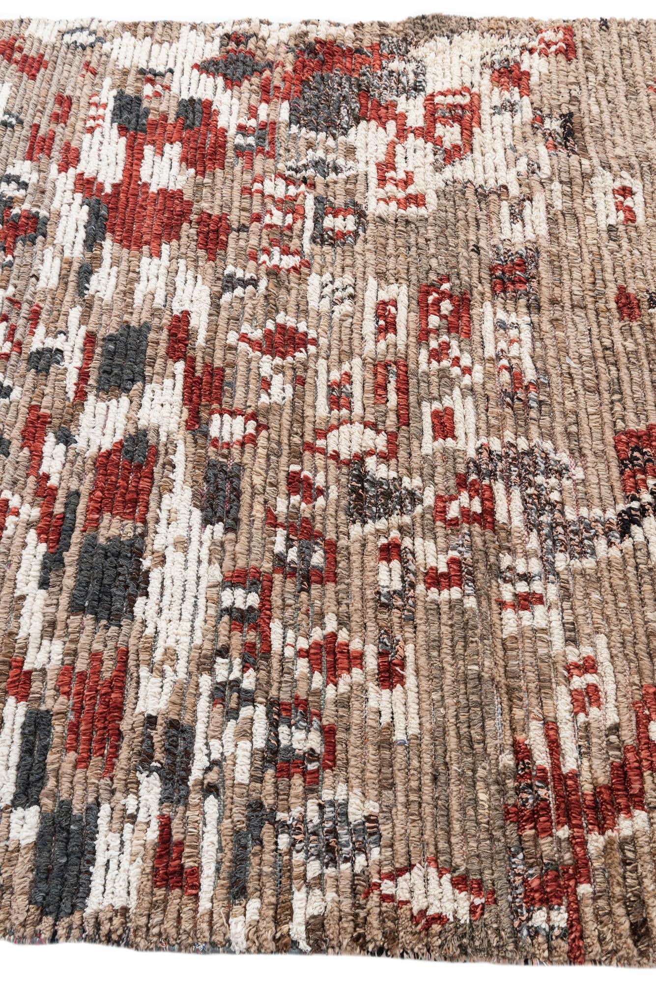 5' 2 x 7' 5 Hand Knotted Moroccan Wool Rug