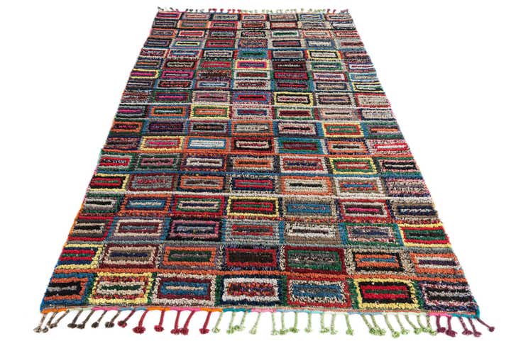 5' 3 x 8' 1 Hand Knotted Moroccan Wool Rug