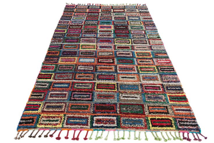 Detail image of 5' 3 x 8' 1 Hand Knotted Moroccan Wool Rug