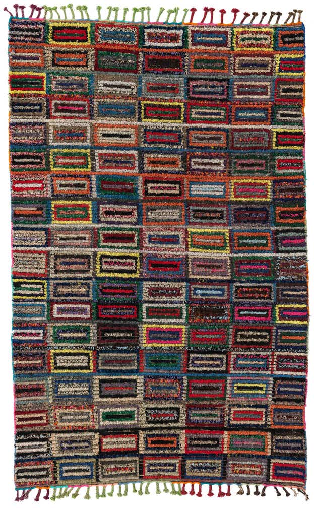 5' 3 x 8' 1 Hand Knotted Moroccan Wool Rug