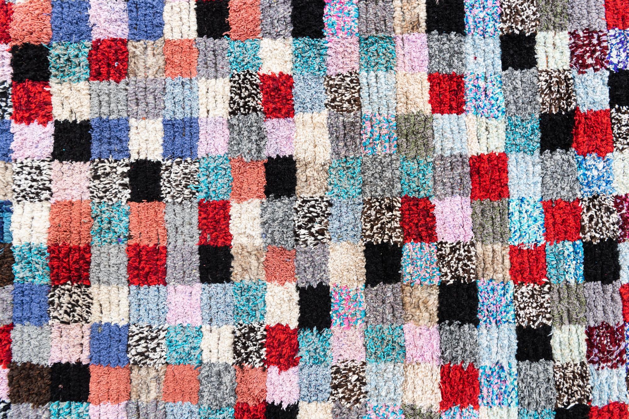 6' 7 x 9' 9 Hand Knotted Moroccan Wool Rug