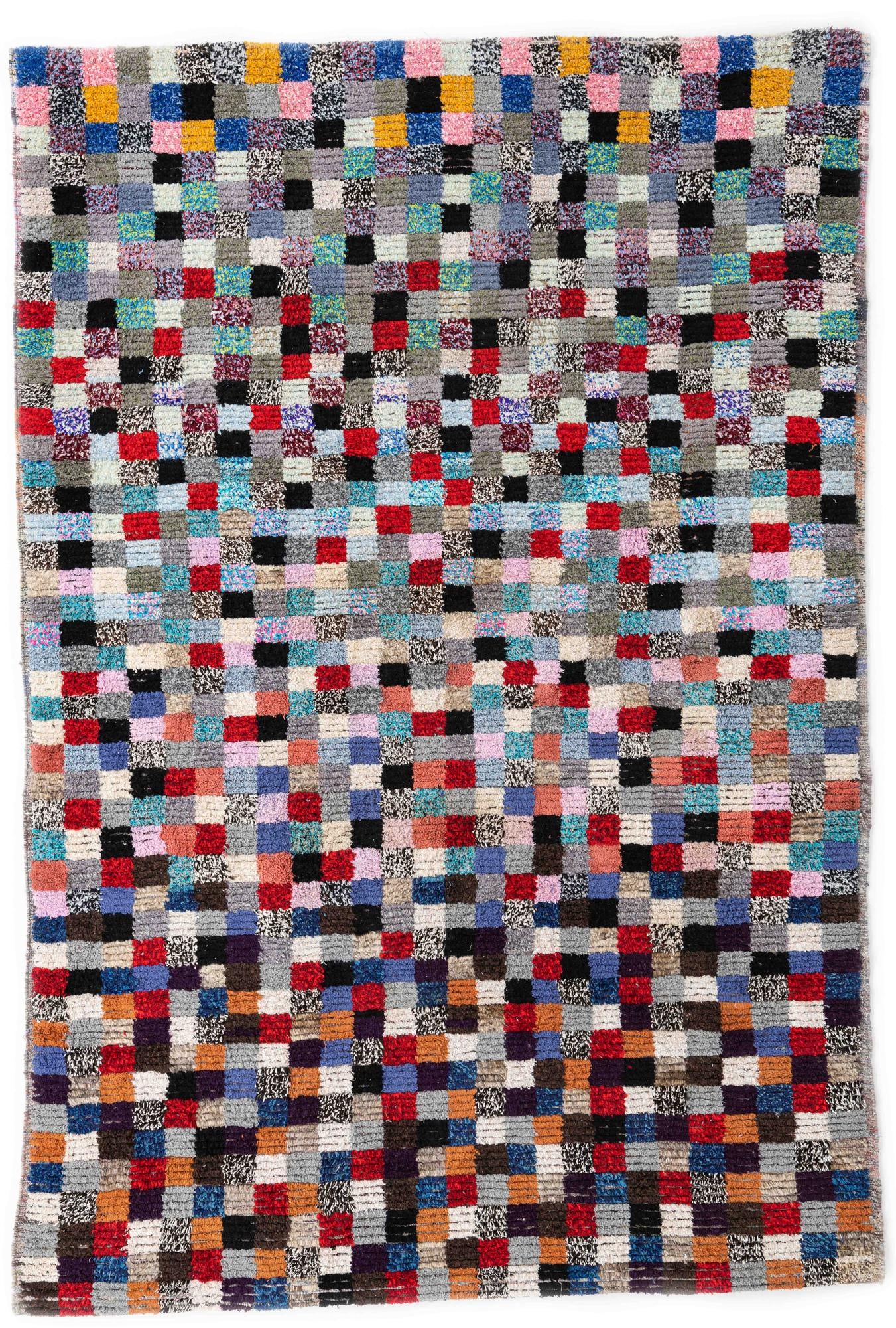 6' 7 x 9' 9 Hand Knotted Moroccan Wool Rug
