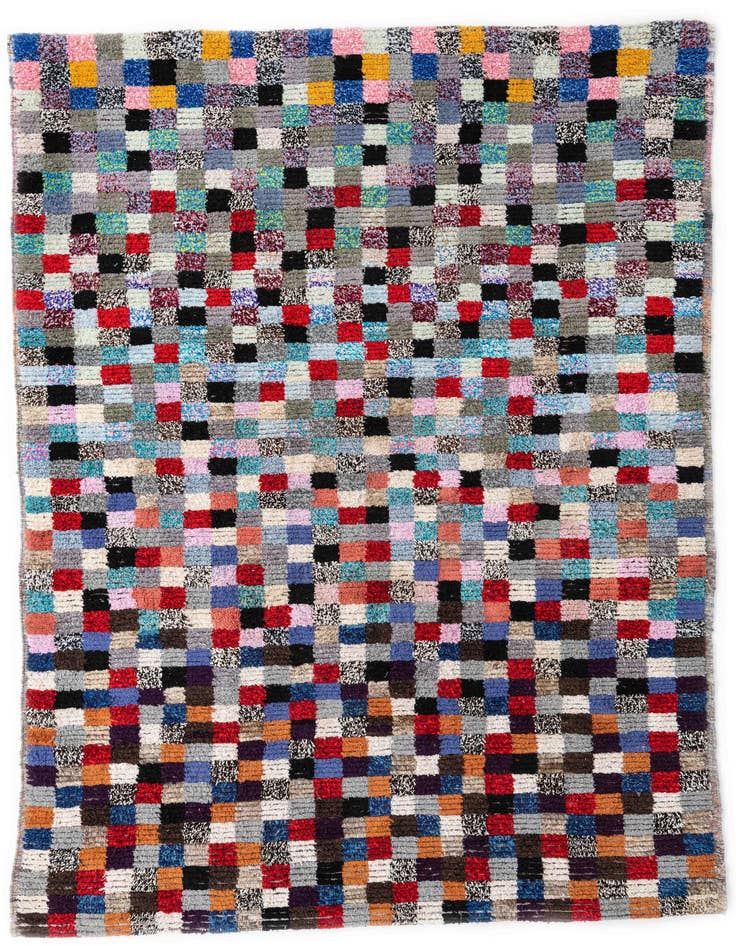 Detail image of 6' 7 x 9' 9 Hand Knotted Moroccan Wool Rug