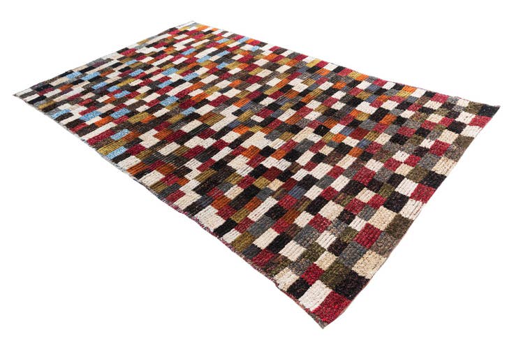 Detail image of 6' 2 x 9' 9 Hand Knotted Moroccan Wool Rug
