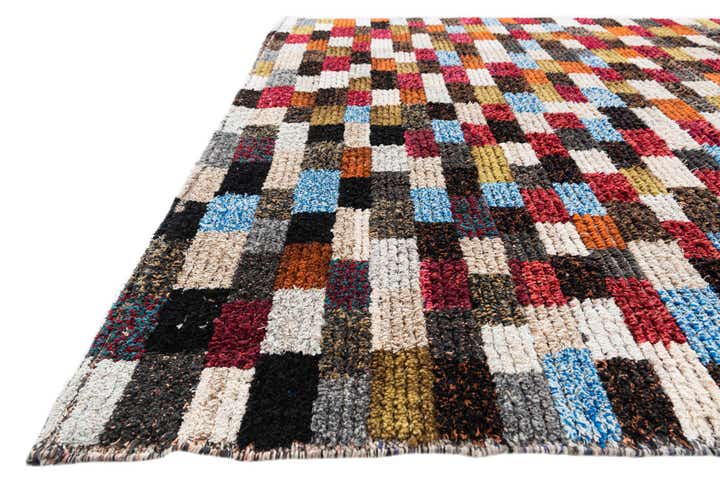 6' 2 x 9' 9 Hand Knotted Moroccan Wool Rug