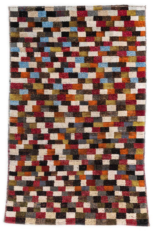 Detail image of 6' 2 x 9' 9 Hand Knotted Moroccan Wool Rug