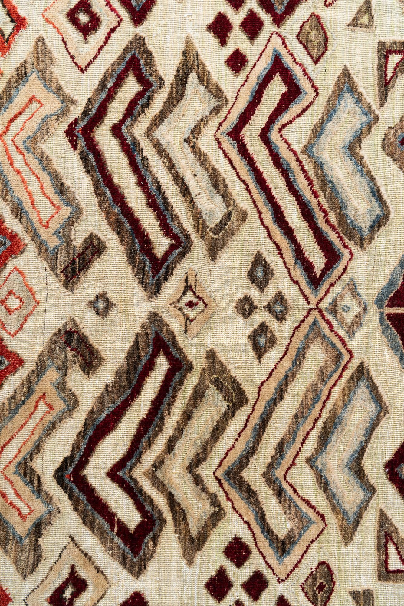 9' x 12' 2 Hand Knotted Moroccan Wool Rug