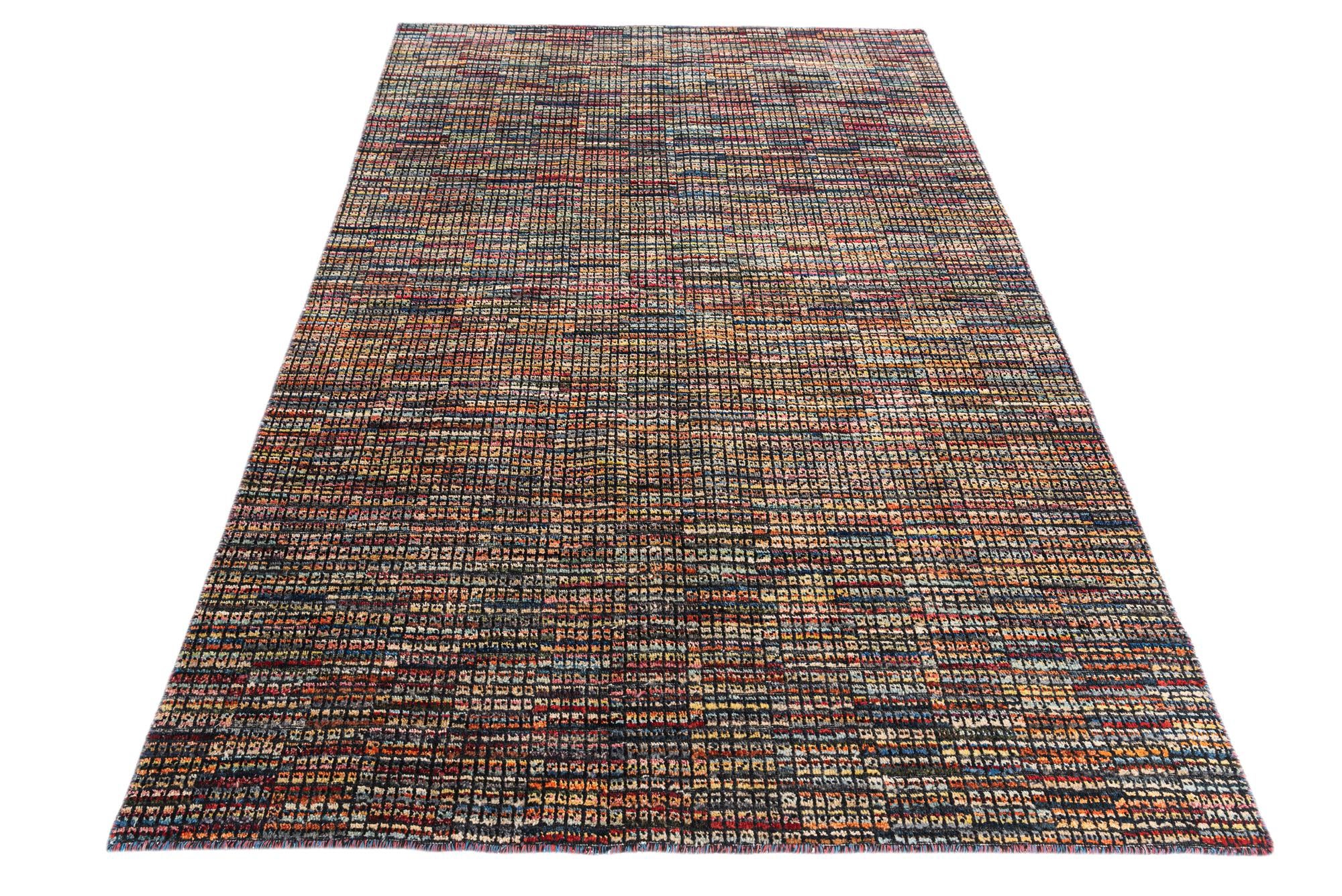 5' 5 x 8' 1 Hand Knotted Moroccan Wool Rug