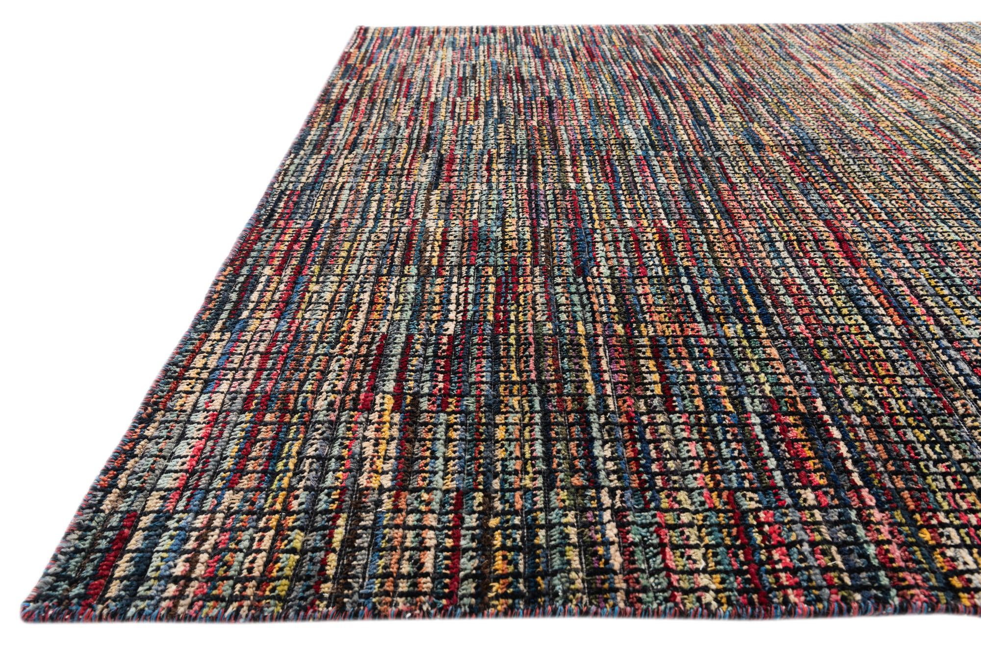 5' 5 x 8' 1 Hand Knotted Moroccan Wool Rug