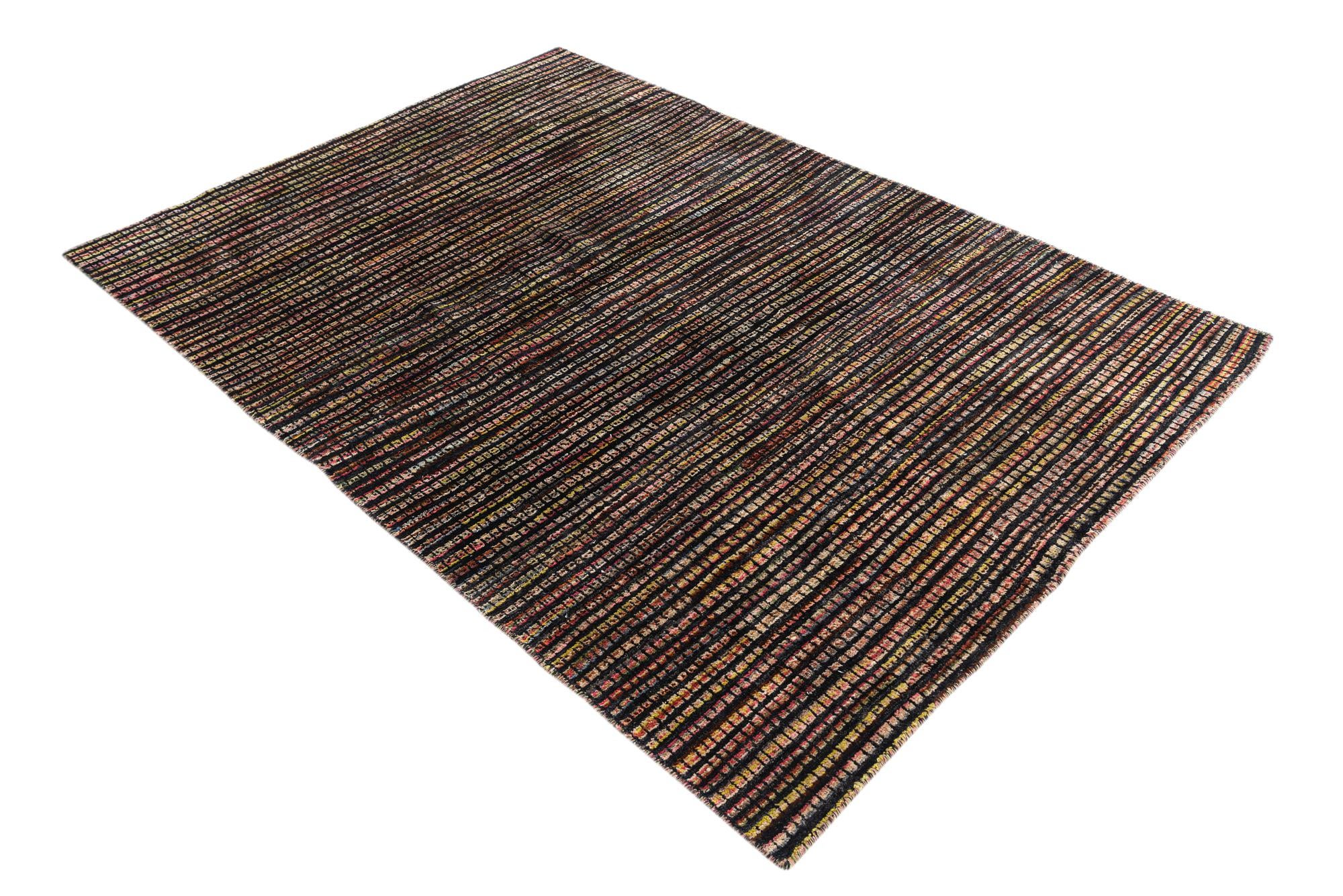 5' 2 x 7' 3 Hand Knotted Moroccan Wool Rug