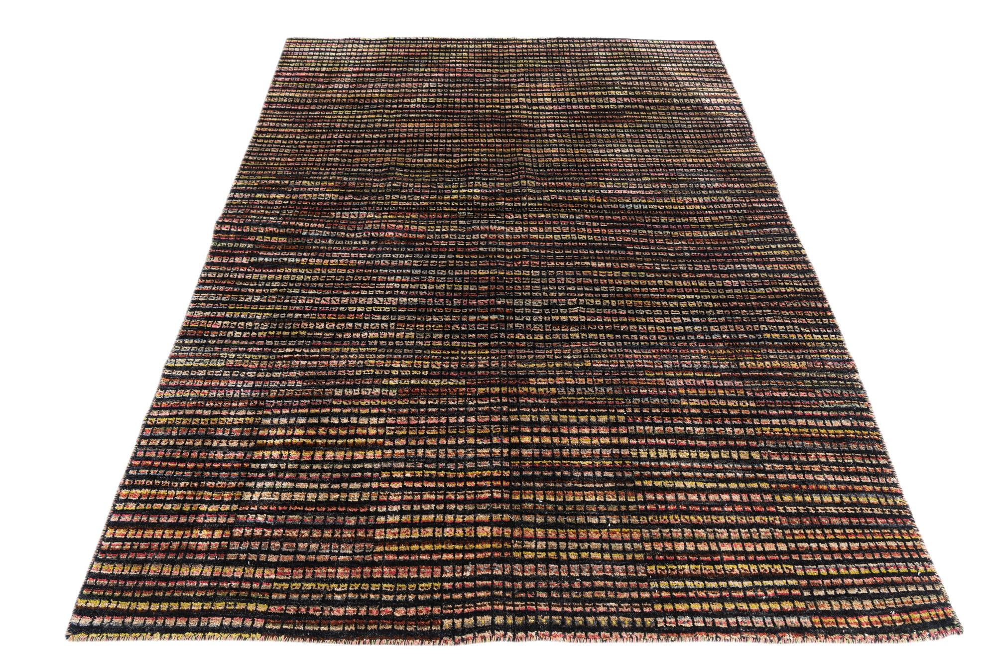 5' 2 x 7' 3 Hand Knotted Moroccan Wool Rug