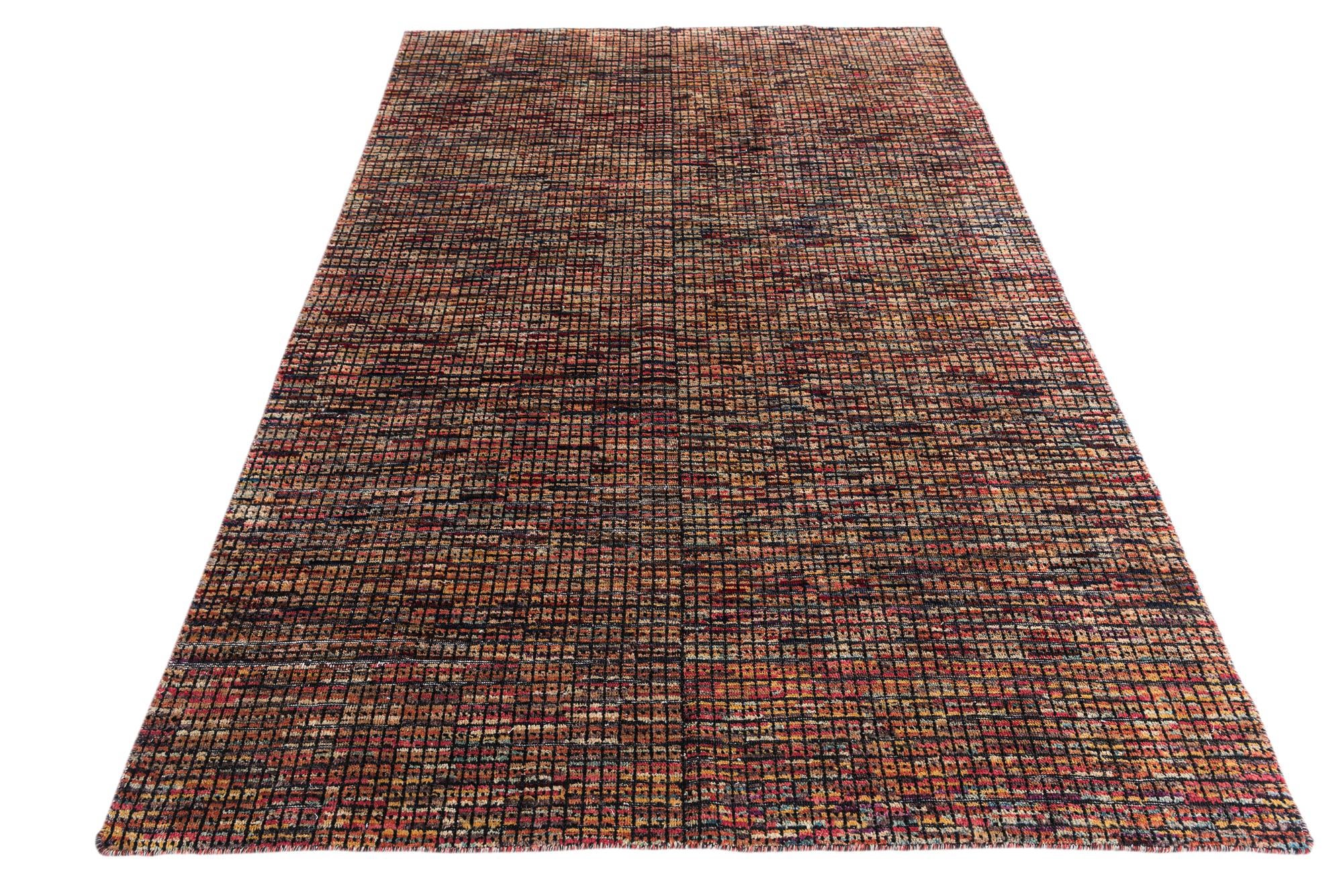 5' 4 x 8' Hand Knotted Moroccan Wool Rug