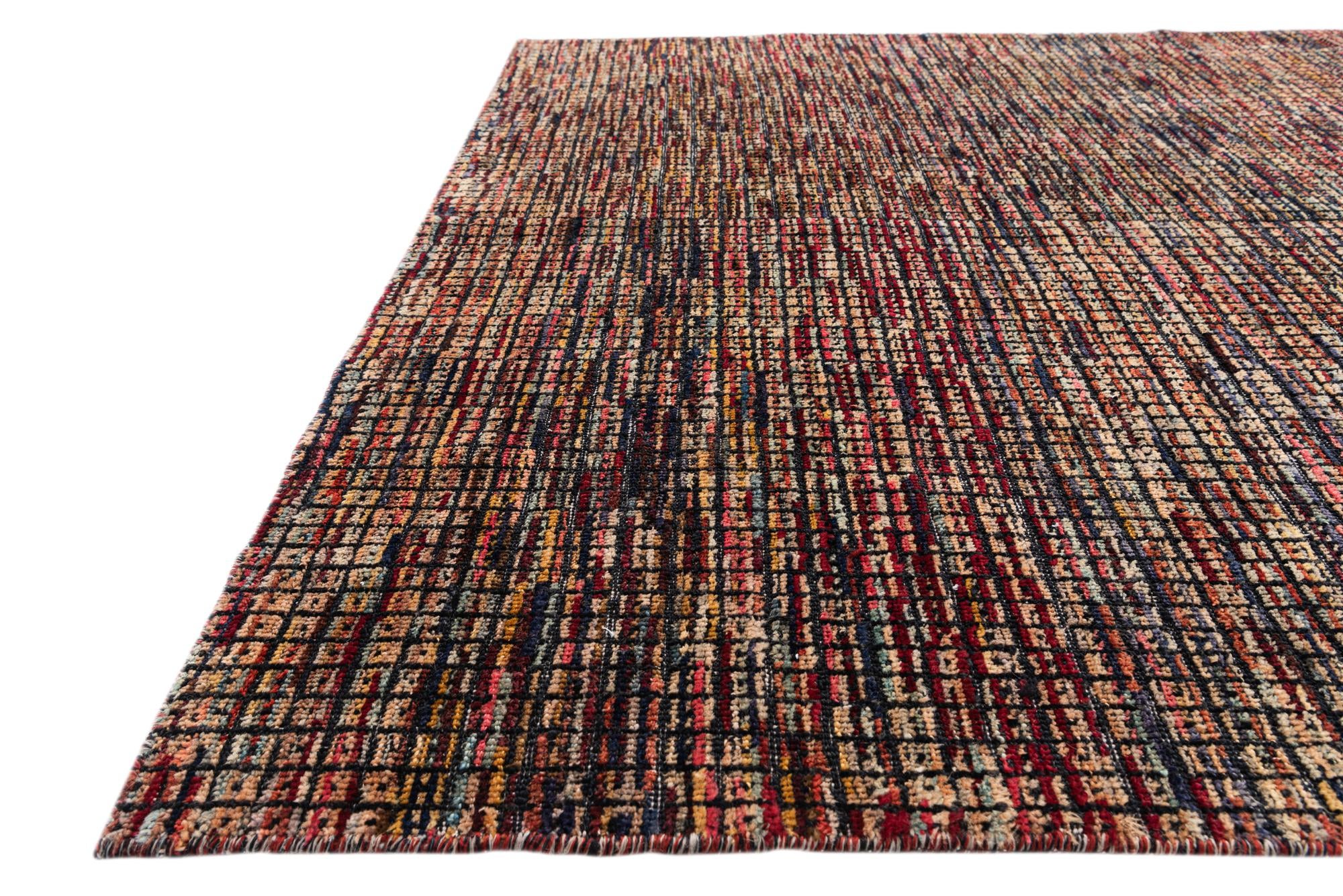 5' 4 x 8' Hand Knotted Moroccan Wool Rug