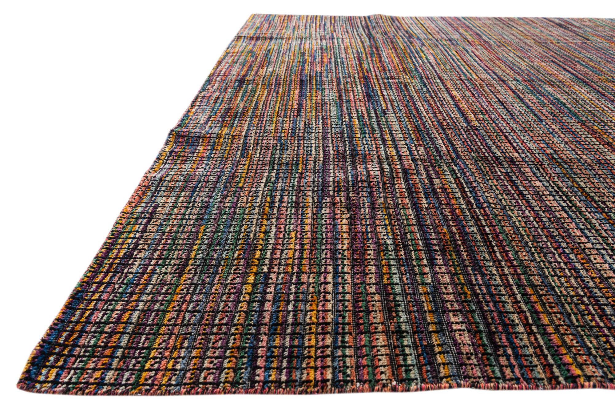 7' 10 x 9' 10 Hand Knotted Moroccan Wool Rug