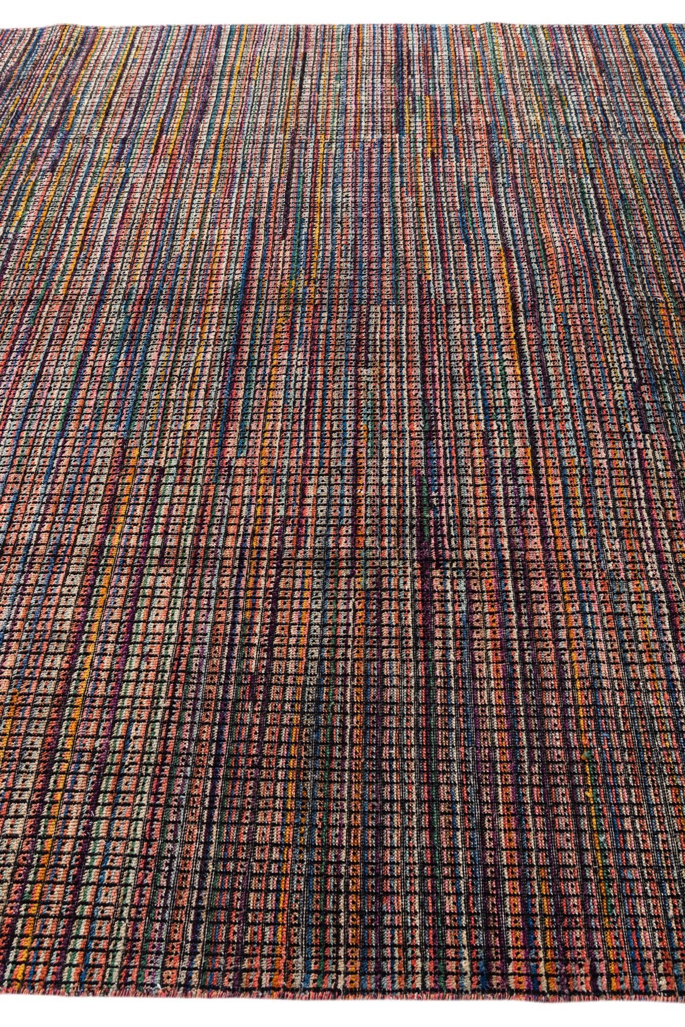 7' 10 x 9' 10 Hand Knotted Moroccan Wool Rug