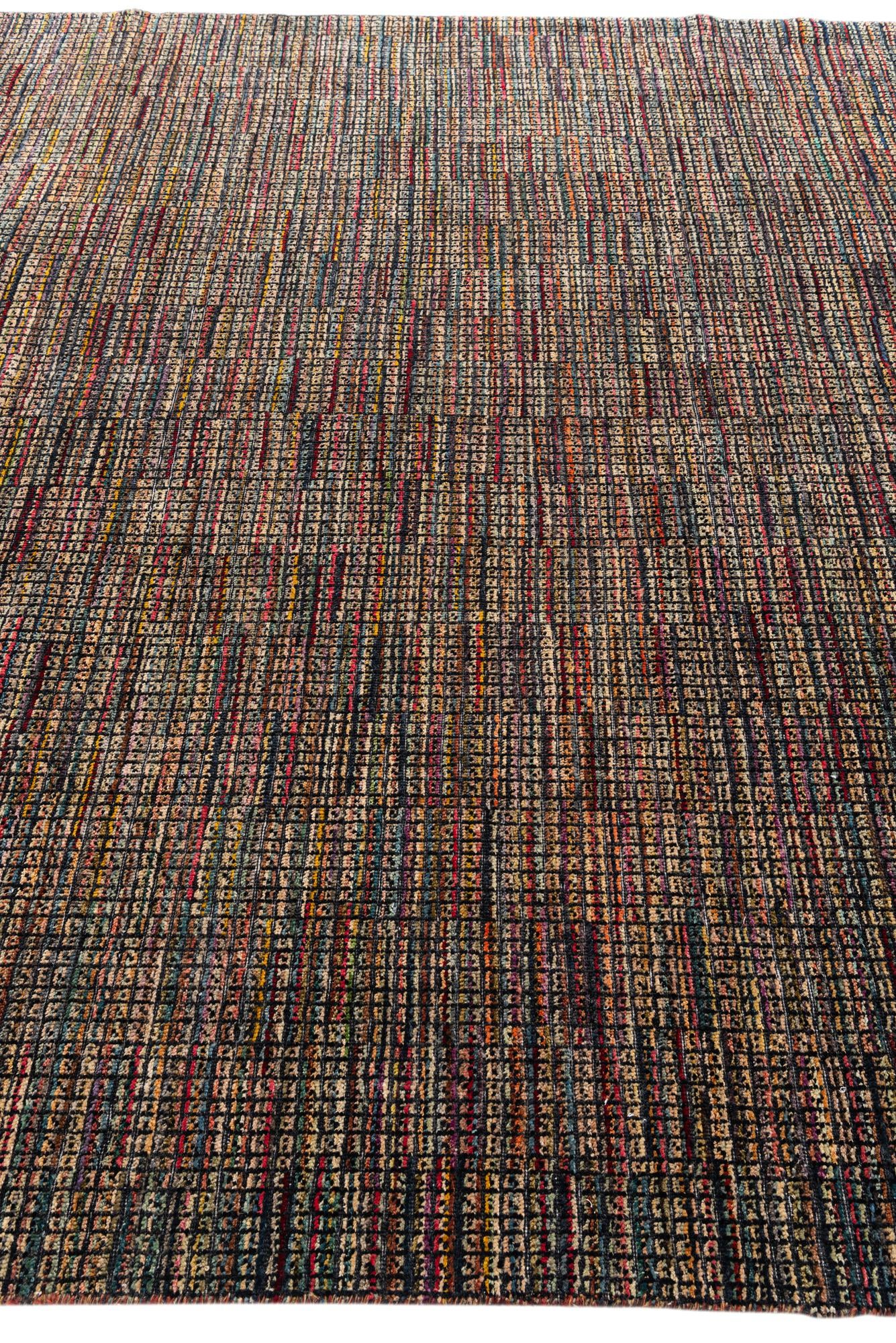 7' 10 x 10' 2 Hand Knotted Moroccan Wool Rug