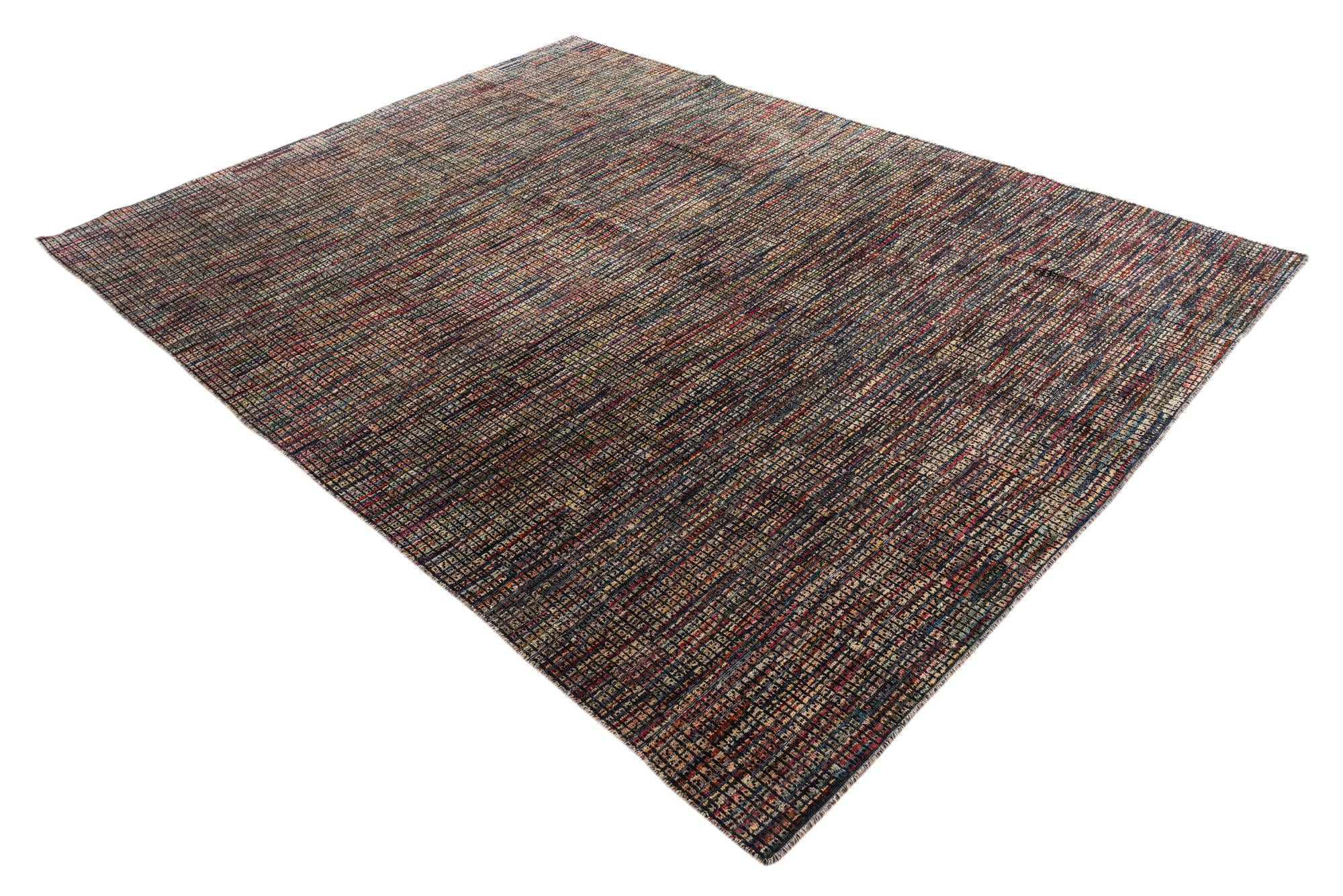 7' 8 x 10' 2 Hand Knotted Moroccan Wool Rug