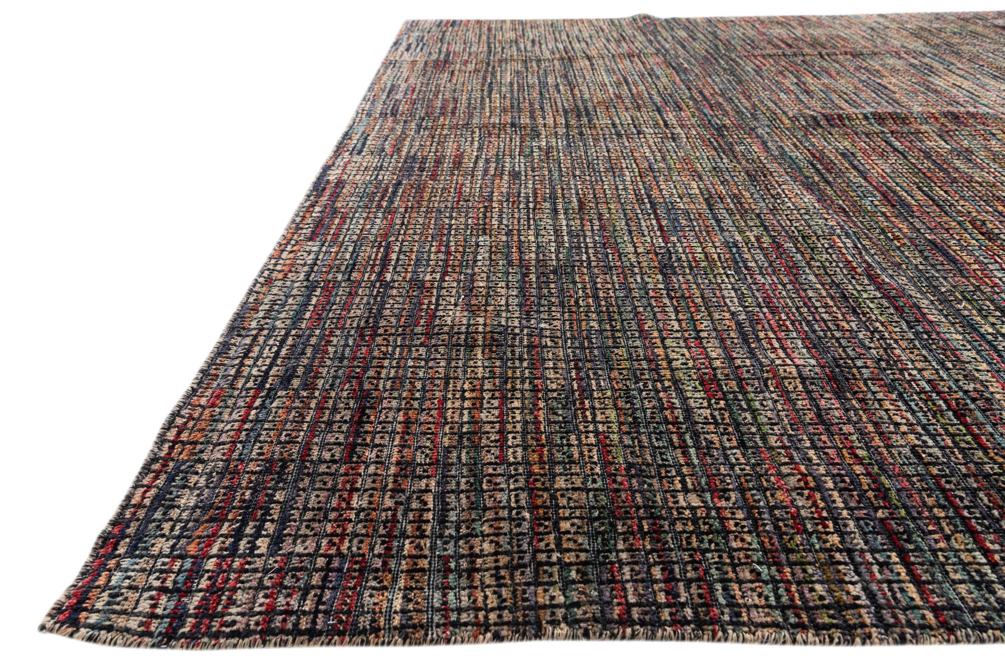 7' 8 x 10' 2 Hand Knotted Moroccan Wool Rug
