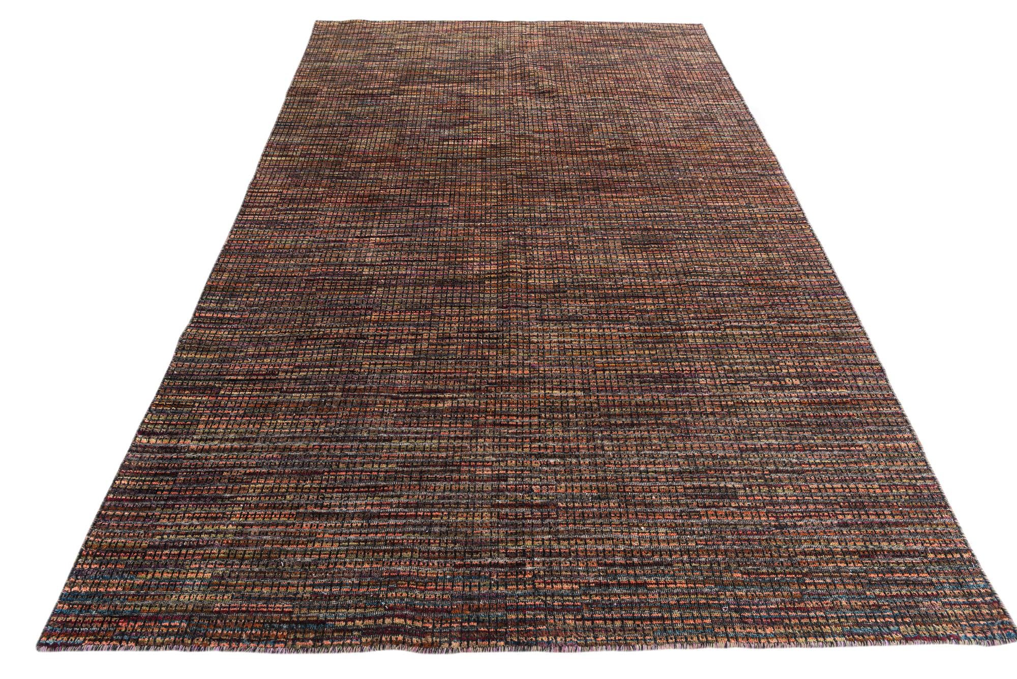 6' 4 x 10' Hand Knotted Moroccan Wool Rug