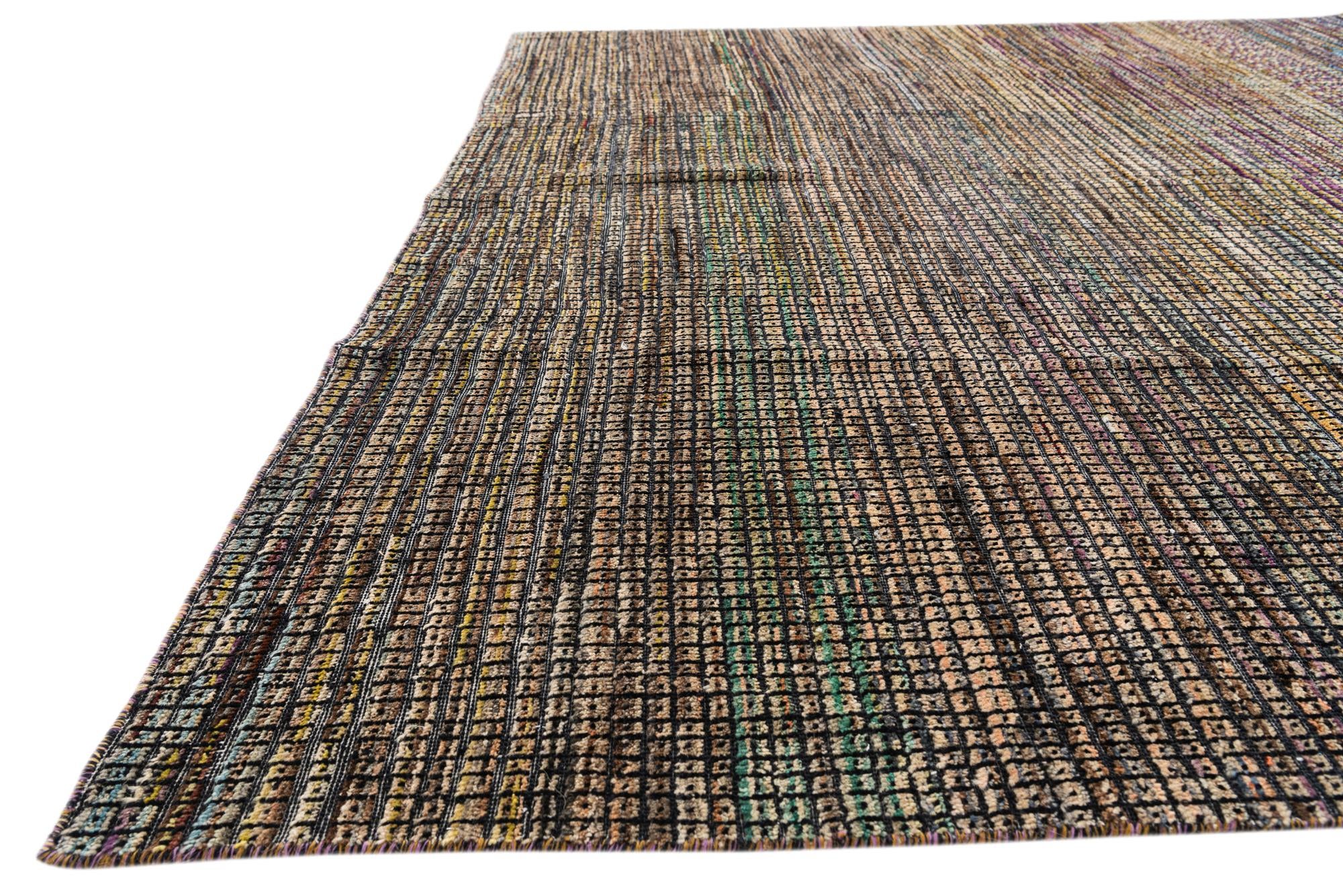 7' 8 x 9' 10 Hand Knotted Moroccan Wool Rug