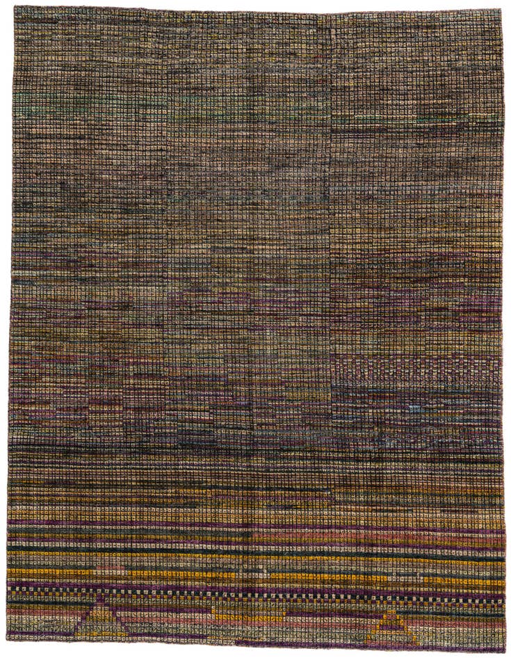Detail image of 7' 8 x 9' 10 Hand Knotted Moroccan Wool Rug