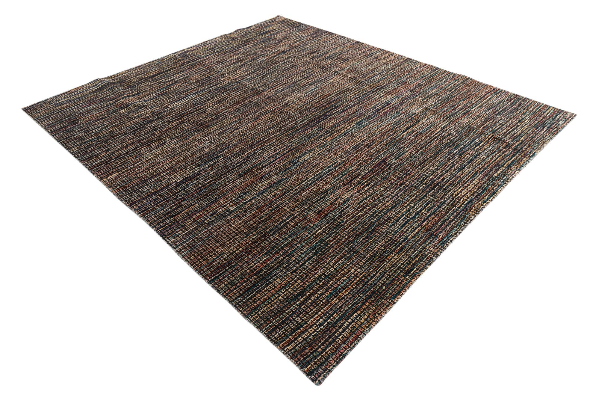 8' x 9' Hand Knotted Moroccan Wool Rug