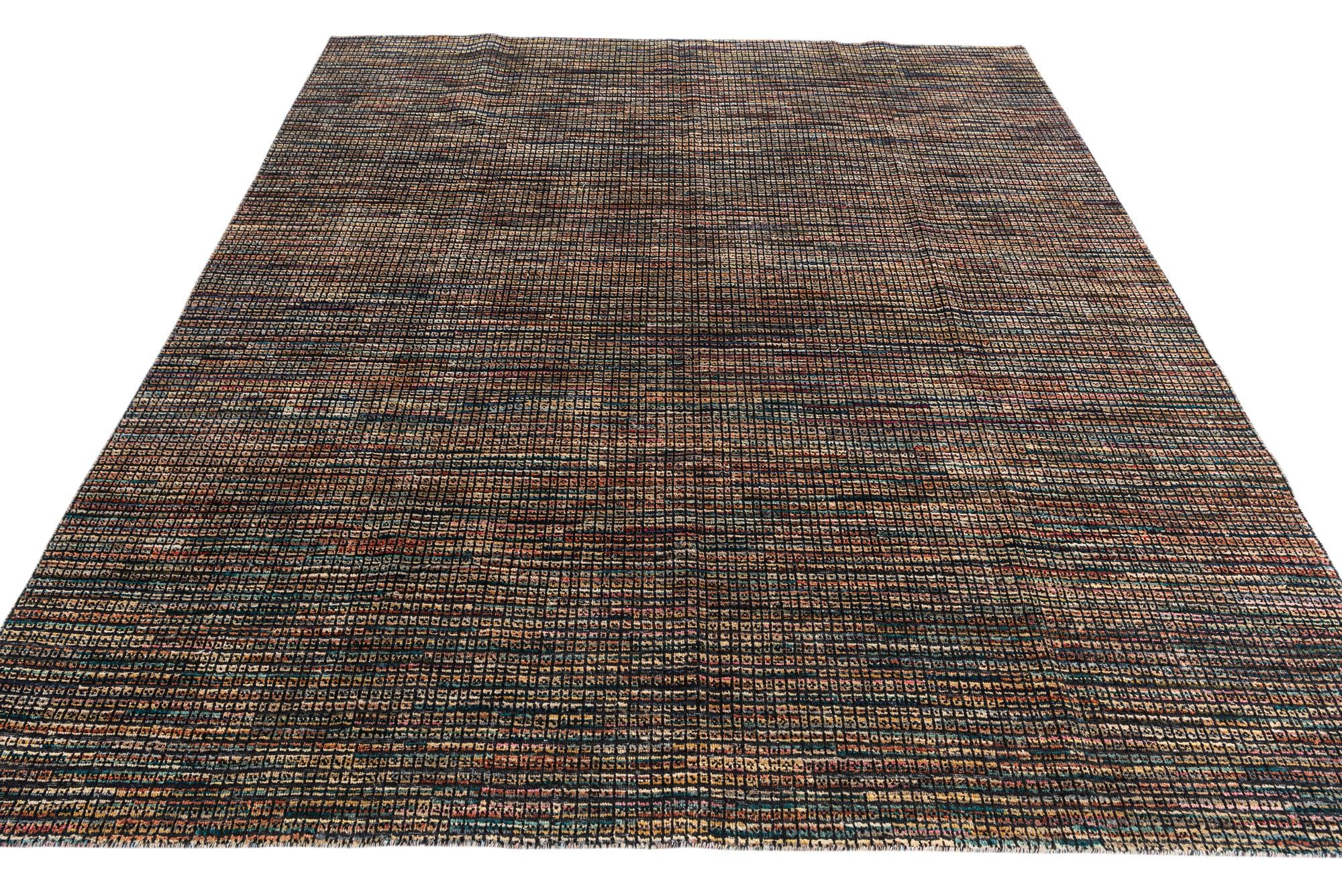 8' x 9' Hand Knotted Moroccan Wool Rug