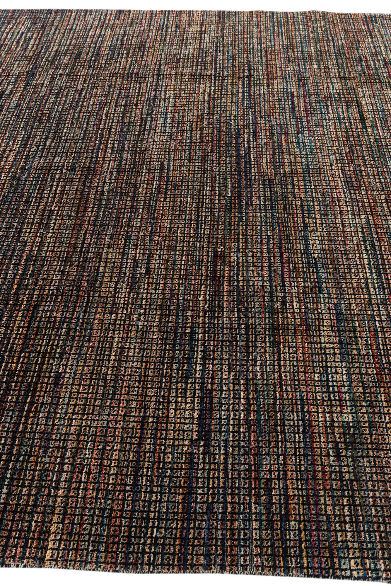 8' x 9' Hand Knotted Moroccan Wool Rug