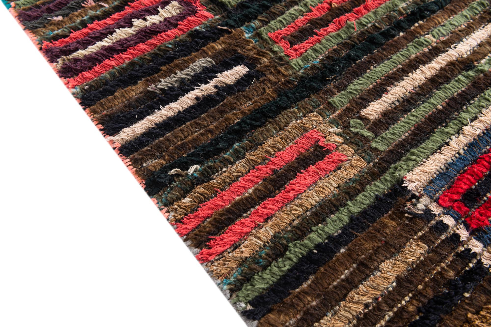 7' 10 x 9' 8 Hand Knotted Moroccan Wool Rug