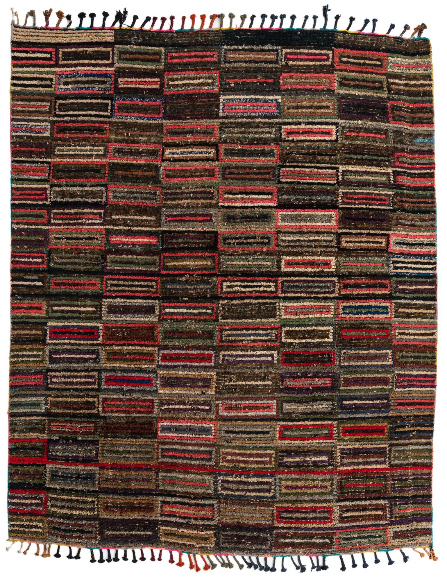 7' 10 x 9' 8 Hand Knotted Moroccan Wool Rug