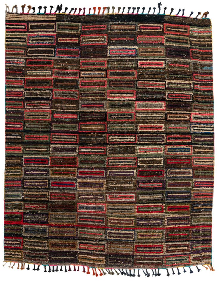 Detail image of 7' 10 x 9' 8 Hand Knotted Moroccan Wool Rug
