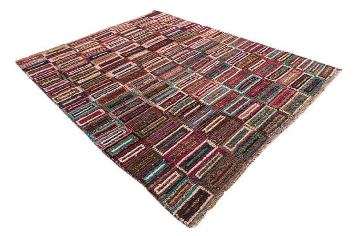 7' 10 x 10' 2 Hand Knotted Moroccan Wool Rug