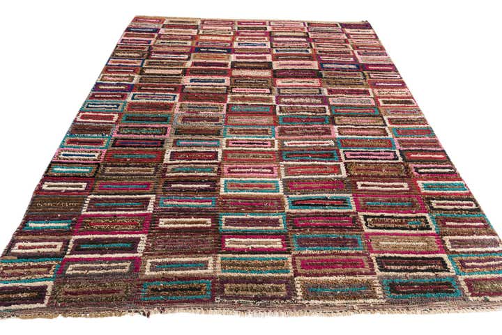 7' 10 x 10' 2 Hand Knotted Moroccan Wool Rug
