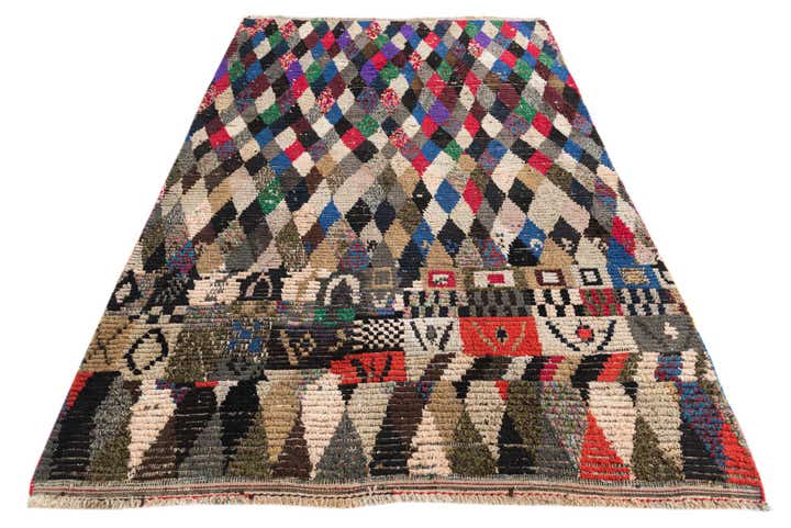 6' 2 x 9' 8 Hand Knotted Moroccan Wool Rug