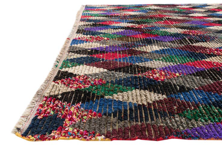 Detail image of 6' 2 x 9' 8 Hand Knotted Moroccan Wool Rug