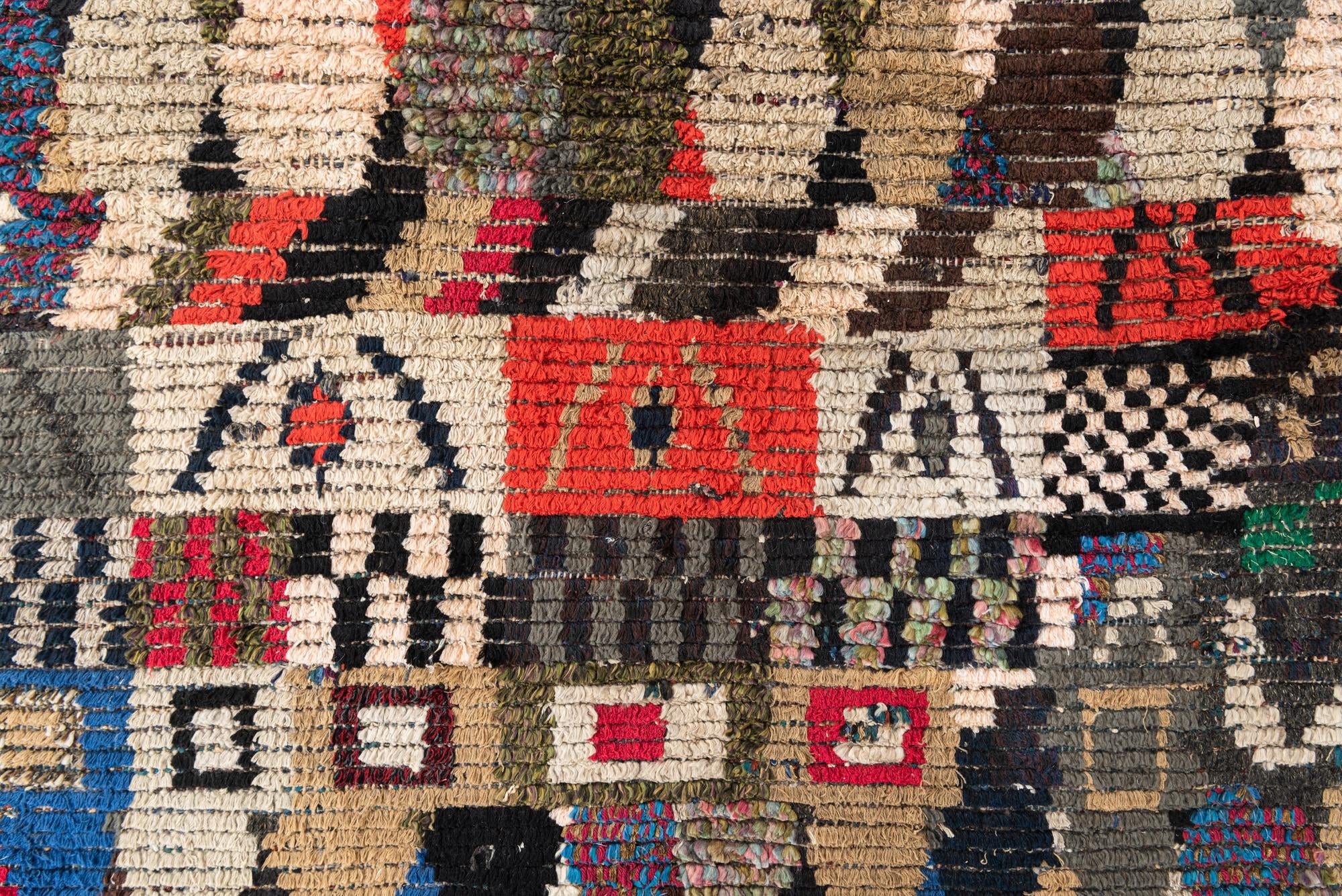 6' 2 x 9' 8 Hand Knotted Moroccan Wool Rug