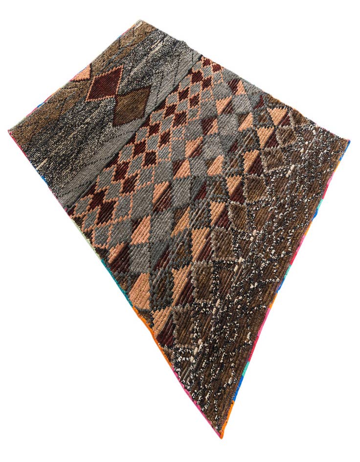 Detail image of 5' 2 x 7' 4  Hand Knotted Moroccan Wool Rug