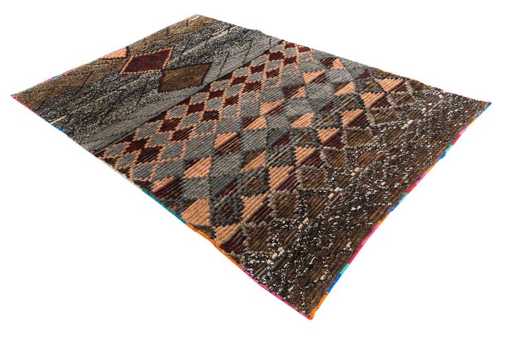 Detail image of 5' 2 x 7' 4 Hand Knotted Moroccan Wool Rug