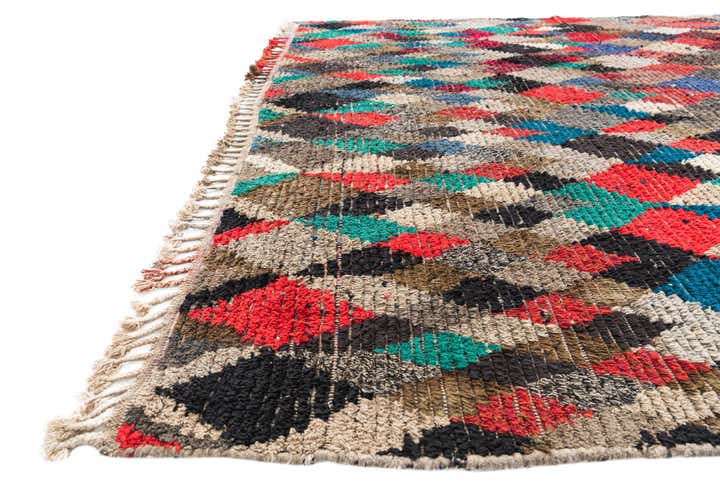 7' 9 x 9' 9 Hand Knotted Moroccan Wool Rug