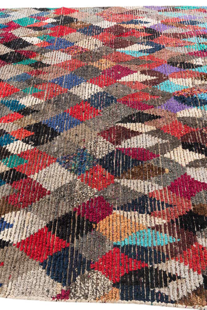 7' 9 x 9' 9 Hand Knotted Moroccan Wool Rug