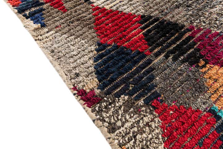 7' 9 x 9' 9 Hand Knotted Moroccan Wool Rug