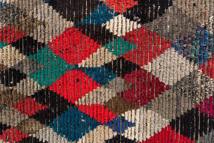 7' 9 x 9' 9 Hand Knotted Moroccan Wool Rug